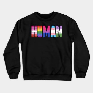 Human Lgbtq Gay Pride Ally Equality Crewneck Sweatshirt